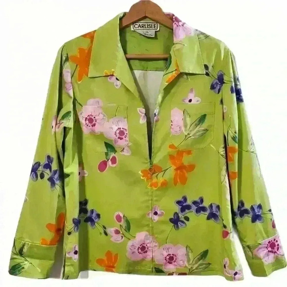 Carlisle Vintage Floral Zipper Jacket - Picture 1 of 8